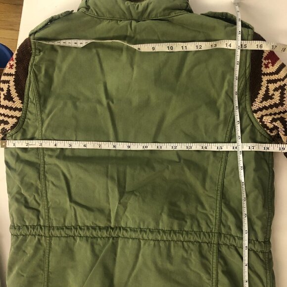 Ralph Lauren Denim &‎ Supply Field Jacket Military Green & Aztec Knit Sz XS - Picture 13 of 15